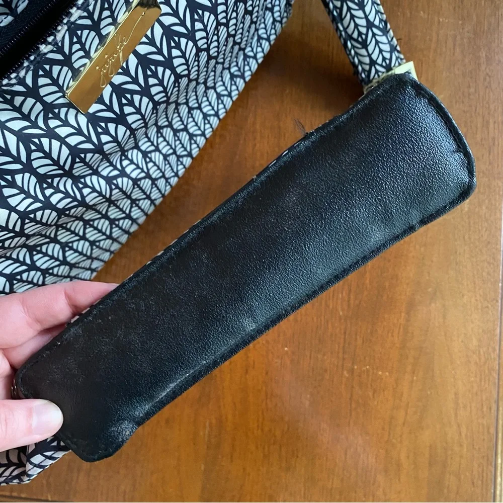 Jujube Be Classy spacious diaper bag tote for travel with black and white design